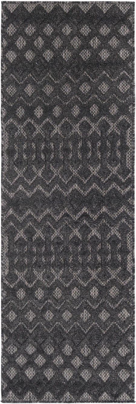 Garden Lattice Charm Collection Area Rug -  Pergola (Charcoal)