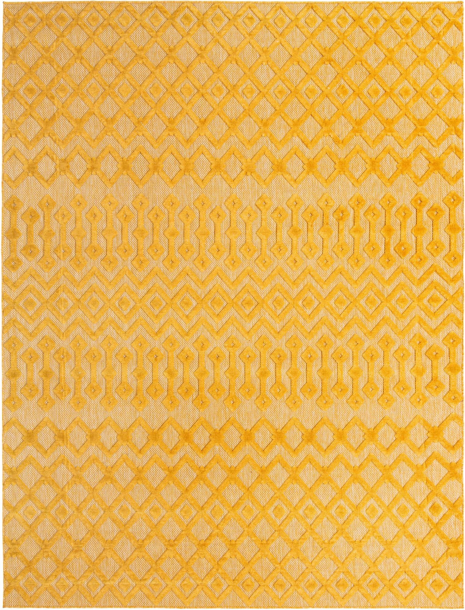 Garden Lattice Charm Collection Area Rug -  Pergola (Yellow)