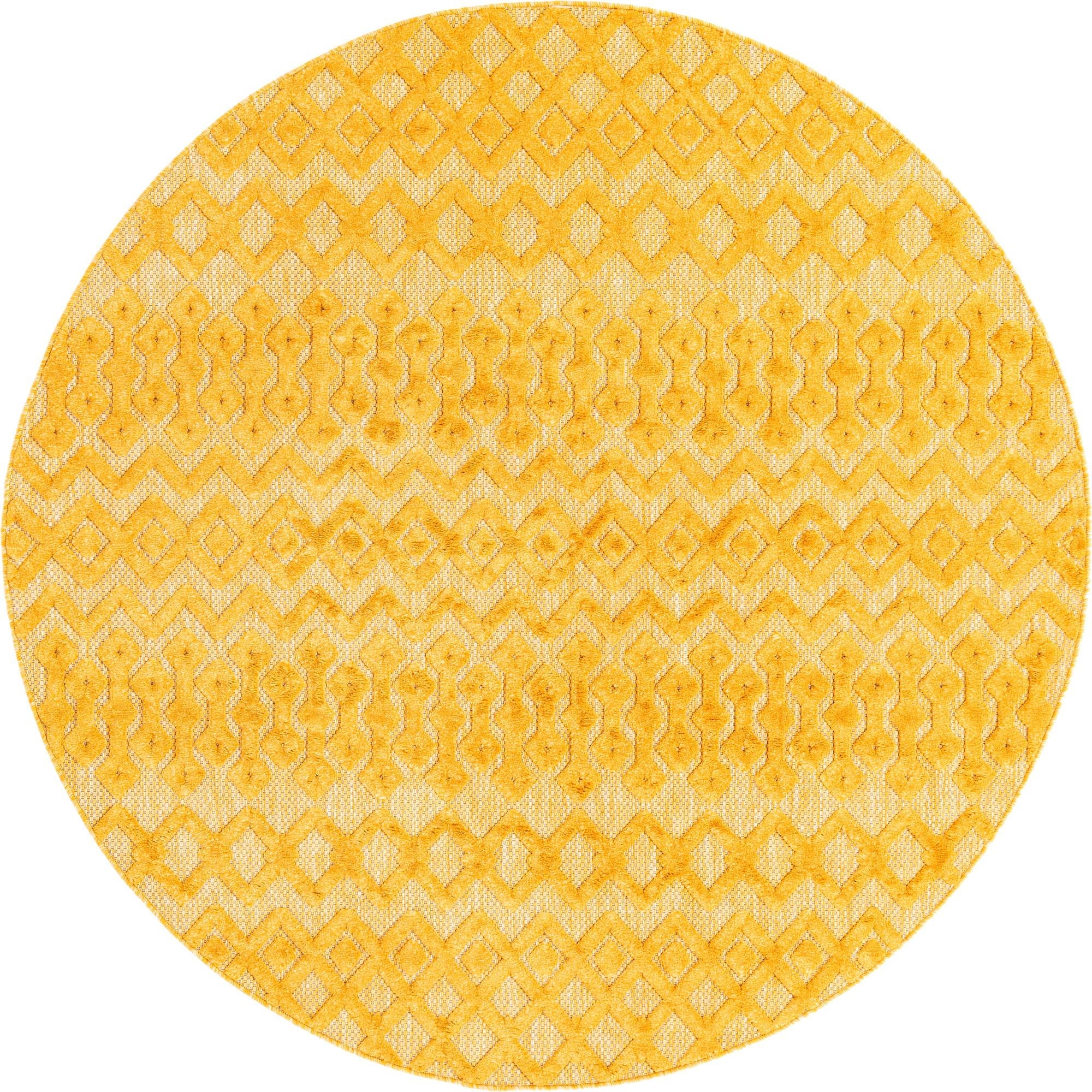 Garden Lattice Charm Collection Area Rug -  Pergola (Yellow)