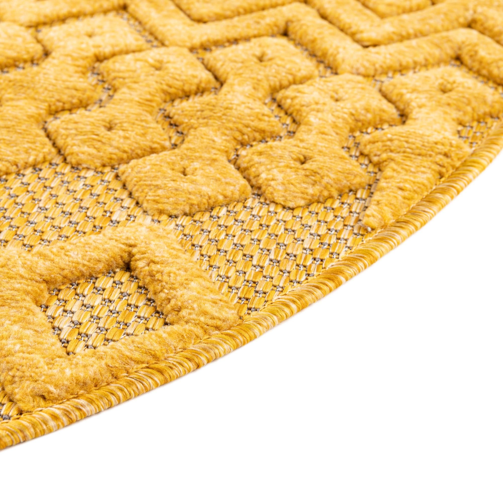 Garden Lattice Charm Collection Area Rug -  Pergola (Yellow)