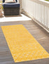 Garden Lattice Charm Collection Area Rug -  Pergola (Yellow)