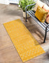 Garden Lattice Charm Collection Area Rug -  Pergola (Yellow)