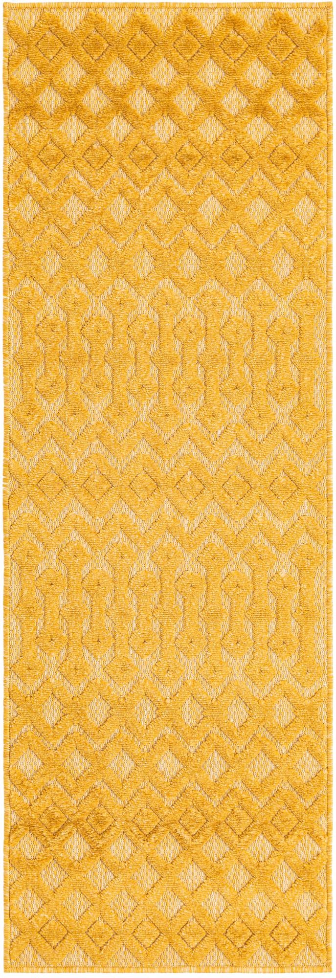 Garden Lattice Charm Collection Area Rug -  Pergola (Yellow)