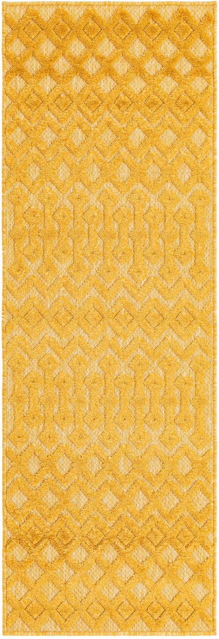 Garden Lattice Charm Collection Area Rug -  Pergola (Yellow)