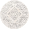 Savannah Soiree Collection Area Rug - Serengeti (White) Round White  lifestyle 9