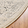 Savannah Soiree Collection Area Rug - Serengeti (White) Round White  lifestyle 40