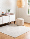 Savannah Soiree Collection Area Rug - Serengeti (White) Square White  lifestyle 20