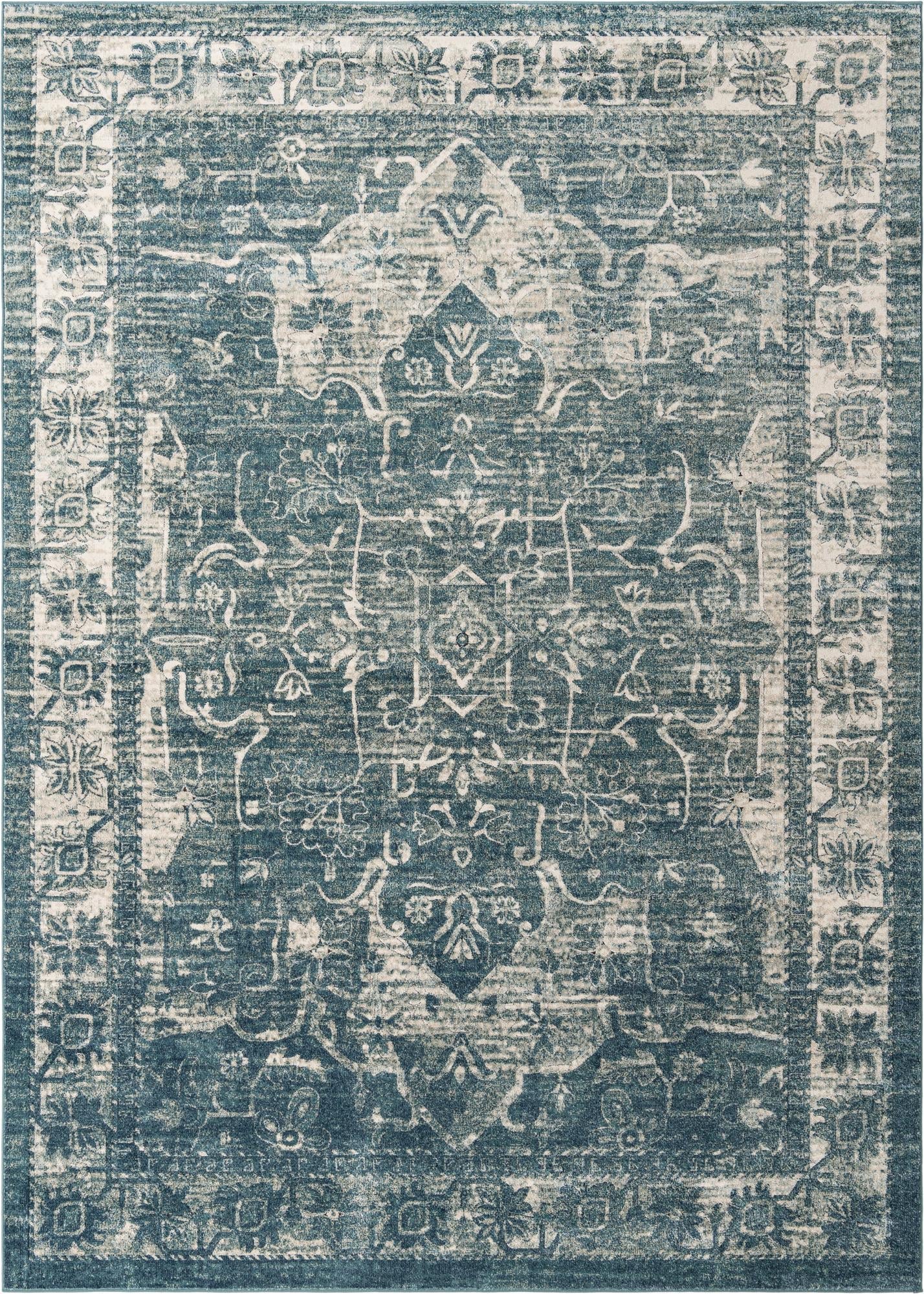 Savannah Soiree Collection Area Rug -  Everglade (Blue)