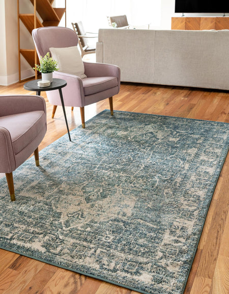 Savannah Soiree Collection Area Rug -  Everglade (Blue)