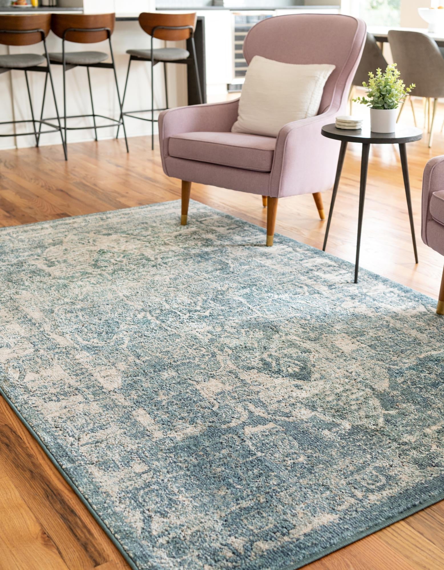 Savannah Soiree Collection Area Rug -  Everglade (Blue)