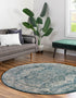 Savannah Soiree Collection Area Rug -  Everglade (Blue)