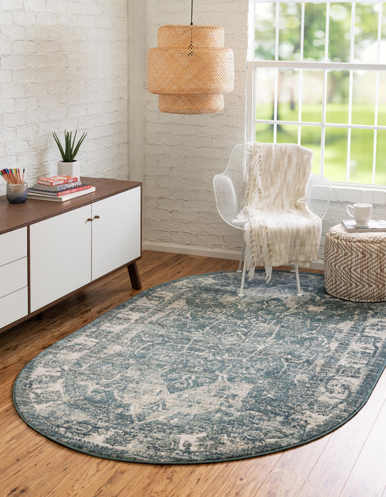 Savannah Soiree Collection Area Rug -  Everglade (Blue)