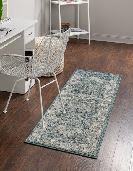 Savannah Soiree Collection Area Rug -  Everglade (Blue)