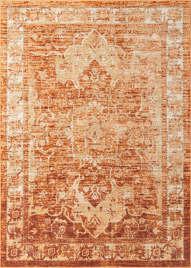 Savannah Soiree Collection Area Rug -  Everglade (Rust Red) Rectangle Rust Red  lifestyle 2