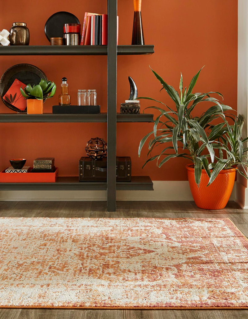 Savannah Soiree Collection Area Rug -  Everglade (Rust Red) Rectangle Rust Red  lifestyle 3