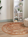 Savannah Soiree Collection Area Rug -  Everglade (Rust Red) Round Rust Red  lifestyle 19