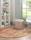 Savannah Soiree Collection Area Rug -  Everglade (Rust Red) Round Rust Red  lifestyle 24