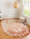 Savannah Soiree Collection Area Rug -  Everglade (Rust Red) Oval Rust Red  lifestyle 21