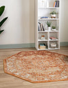 Savannah Soiree Collection Area Rug -  Everglade (Rust Red) Octagon Rust Red  lifestyle 22