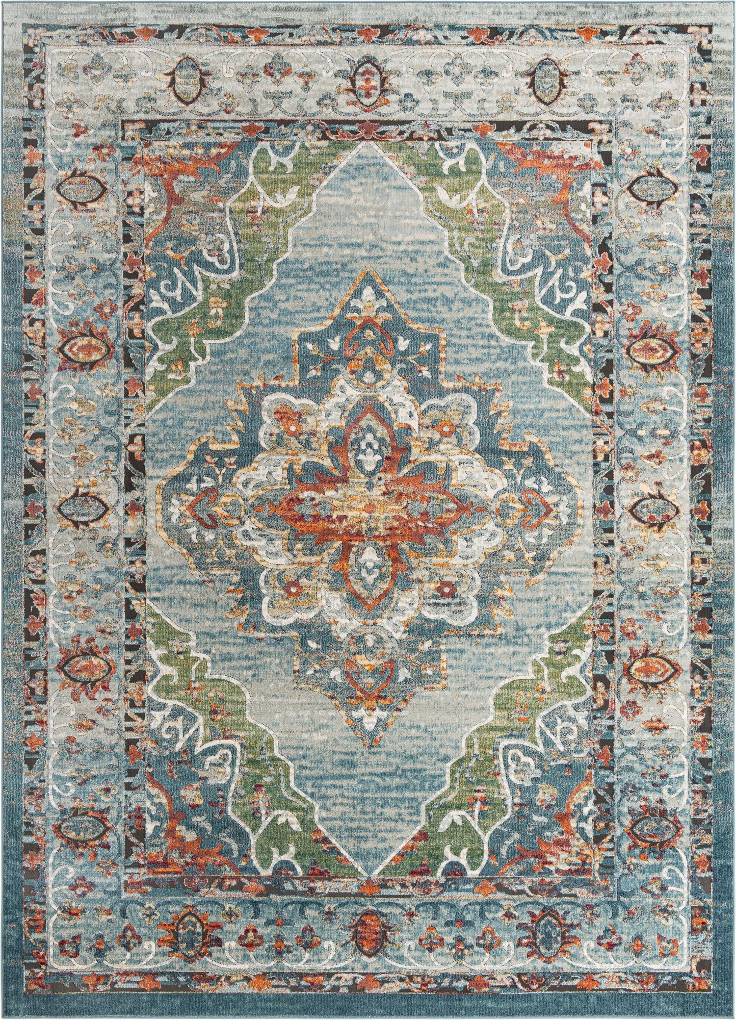 Savannah Soiree Collection Area Rug - Serengeti (Blue)