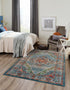 Savannah Soiree Collection Area Rug - Serengeti (Blue)