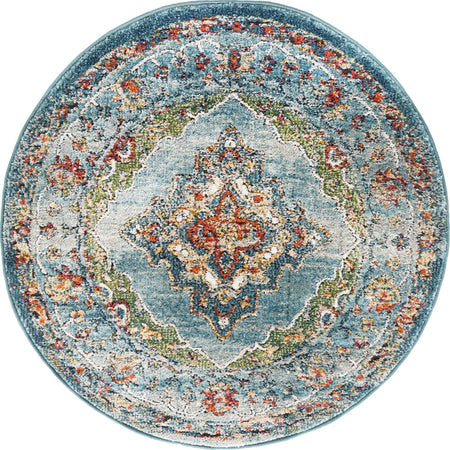 Savannah Soiree Collection Area Rug - Serengeti (Blue)