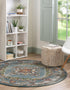 Savannah Soiree Collection Area Rug - Serengeti (Blue)