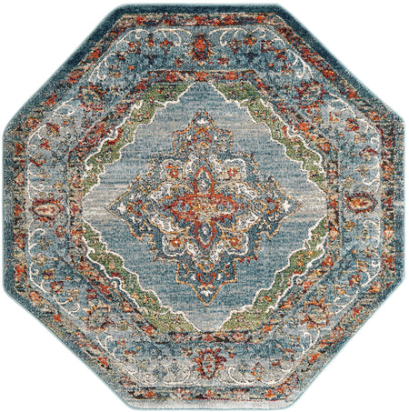 Savannah Soiree Collection Area Rug - Serengeti (Blue)