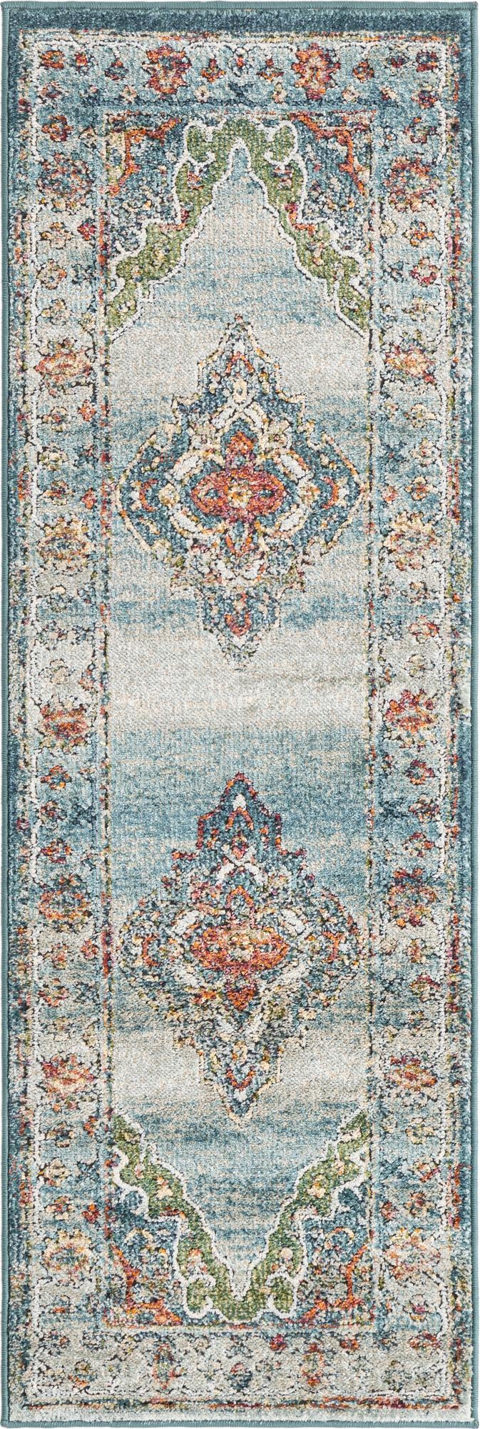 Savannah Soiree Collection Area Rug - Serengeti (Blue)