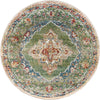 Savannah Soiree Collection Area Rug - Serengeti (Green) Round Green  lifestyle 15