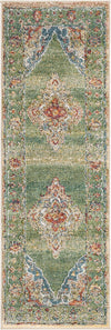 Savannah Soiree Collection Area Rug - Serengeti (Green) Runner Green  lifestyle 19