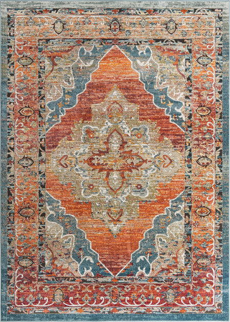 Savannah Soiree Collection Area Rug - Serengeti (Rust Red)