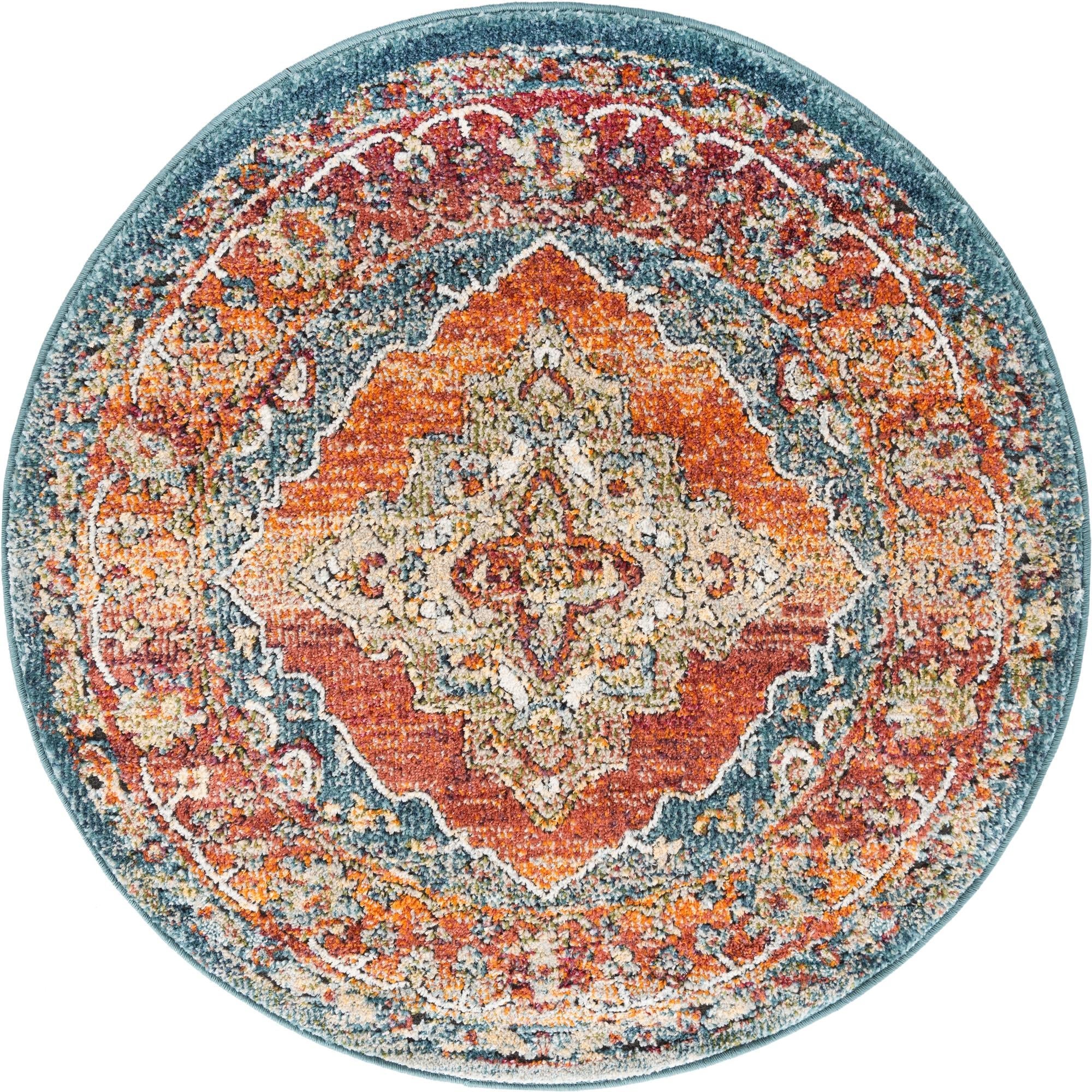 Savannah Soiree Collection Area Rug - Serengeti (Rust Red)