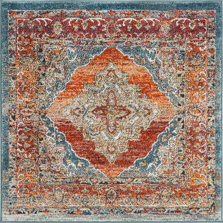 Savannah Soiree Collection Area Rug - Serengeti (Rust Red)