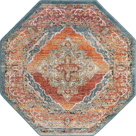 Savannah Soiree Collection Area Rug - Serengeti (Rust Red)