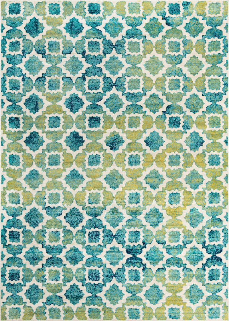 Oceanview Gardens Collection Area Rug -  Cove Rectangle Blue Main