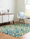 Oceanview Gardens Collection Area Rug -  Cove Rectangle Blue  lifestyle 5