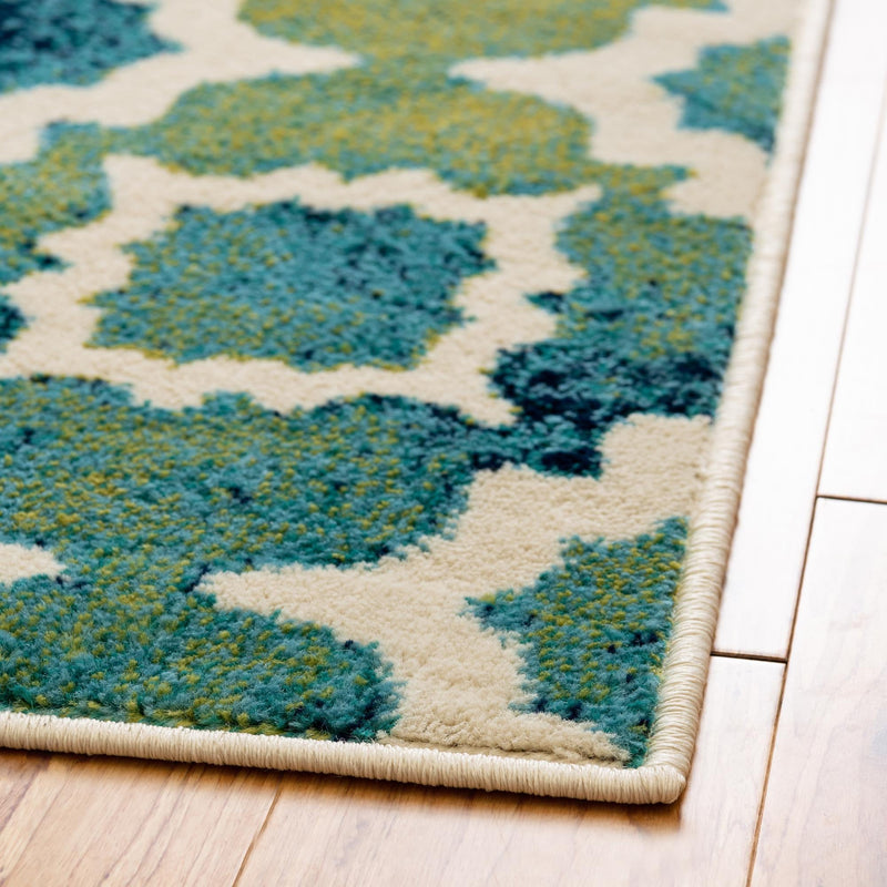 Oceanview Gardens Collection Area Rug -  Cove Rectangle Blue  lifestyle 8