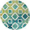 Oceanview Gardens Collection Area Rug -  Cove Round Blue  lifestyle 11