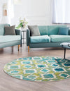 Oceanview Gardens Collection Area Rug -  Cove Round Blue  lifestyle 26