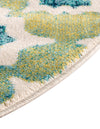 Oceanview Gardens Collection Area Rug -  Cove Round Blue  lifestyle 41