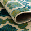 Oceanview Gardens Collection Area Rug -  Cove Square Blue  lifestyle 32