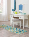 Oceanview Gardens Collection Area Rug -  Cove Runner Blue  lifestyle 25