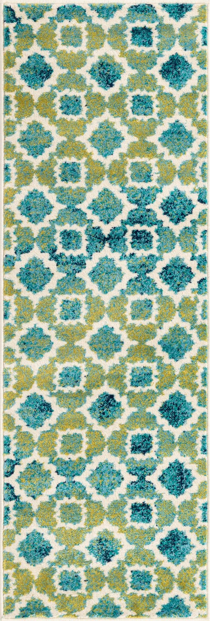 Oceanview Gardens Collection Area Rug -  Cove Runner Blue  lifestyle 15