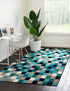 Oceanview Gardens Collection Area Rug -  Harbor