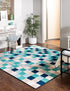 Oceanview Gardens Collection Area Rug -  Harbor