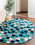 Oceanview Gardens Collection Area Rug -  Harbor