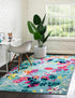 Oceanview Gardens Collection Area Rug -  Tidepool