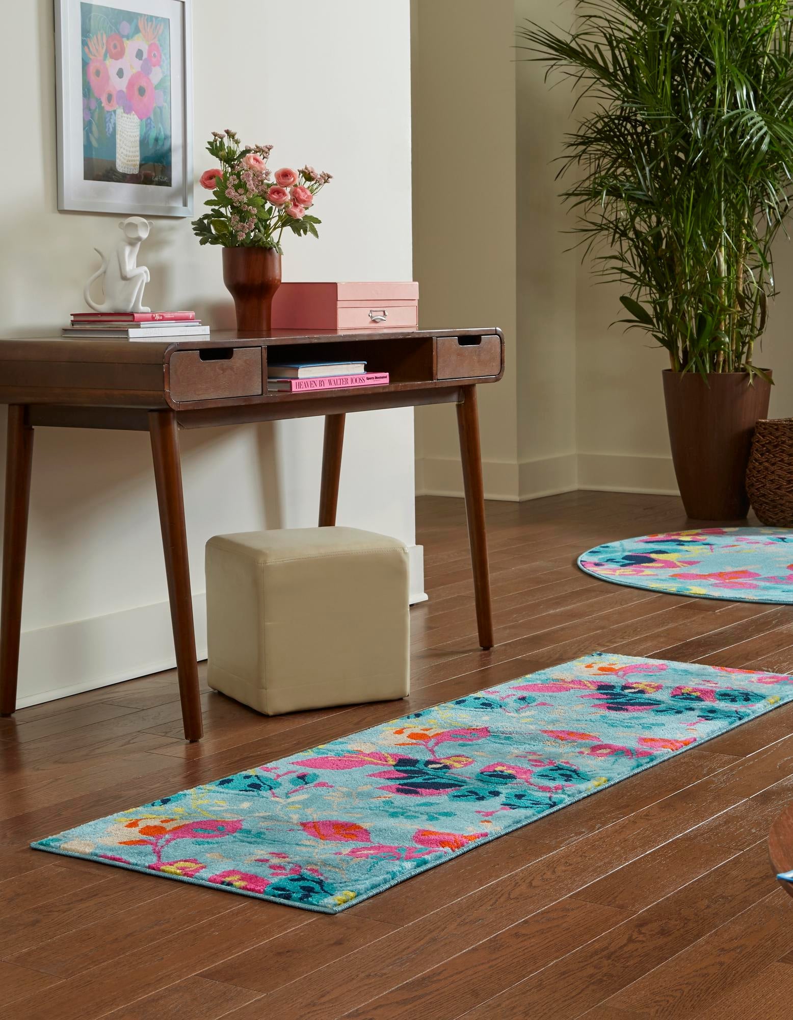 Oceanview Gardens Collection Area Rug -  Tidepool