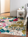 Oceanview Gardens Collection Area Rug -  Tidepool Square Ivory  lifestyle 26